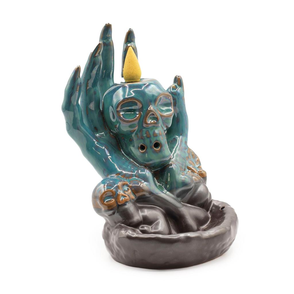 Backflow Incense Burner – Skull in Hand