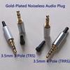 1/3/5 Sets Gold-Plated 3.5mm Stereo Headphone Plug 3 Pole / 4 Pole TRS TRRS Audio Jack Connector for DIY Headphone RepairGood product