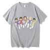 Sommer Herren T-Shirt Anime Vintage T-Shirts 100% Baumwolle Grafikdruck Kurzarm Hip Hop Streetwear Unisex Übergroße T-Shirts Oberteile