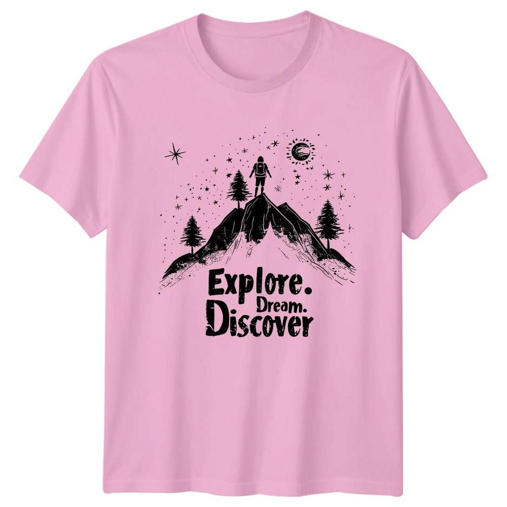 Explore Dream Discover TShirt Outdoor Adventure Hiking Camping Gift For Him