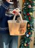 Faux Lammwolle Damen Kleine Umhängetaschen Niedliche Pelzige Damen Geldbörsen Handtaschen Winter Einfache Damen Achseltaschen Weihnachtsgeschenk