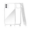 Gjennomsiktig iPhone 12 Pro Max-deksel med integrert snor for crossbody for iPhone 11, 13 Mini. Kompatibel med Apple 14.