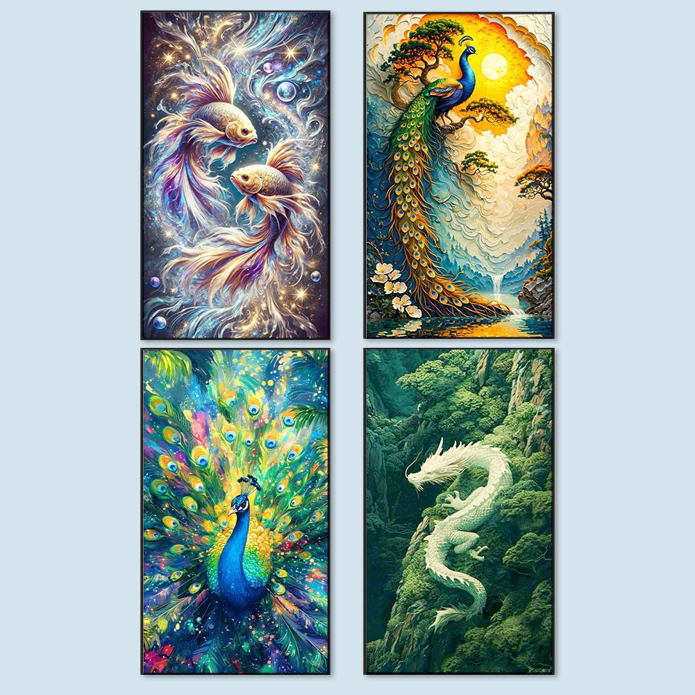 Animal 5D DIY Full Drill Square Diamond Painting Kit for Home Wall Room Decor