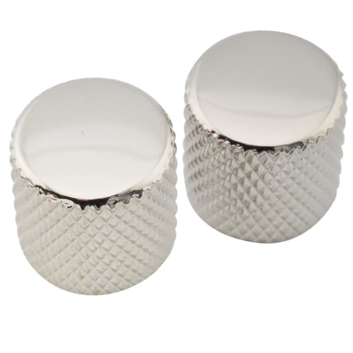 Musiclily Pro Stål Dome Knotter, 19mm, Tomme Standard, for USA Elektriske Gitarer/Basser, Nikkel (Sett med 2)