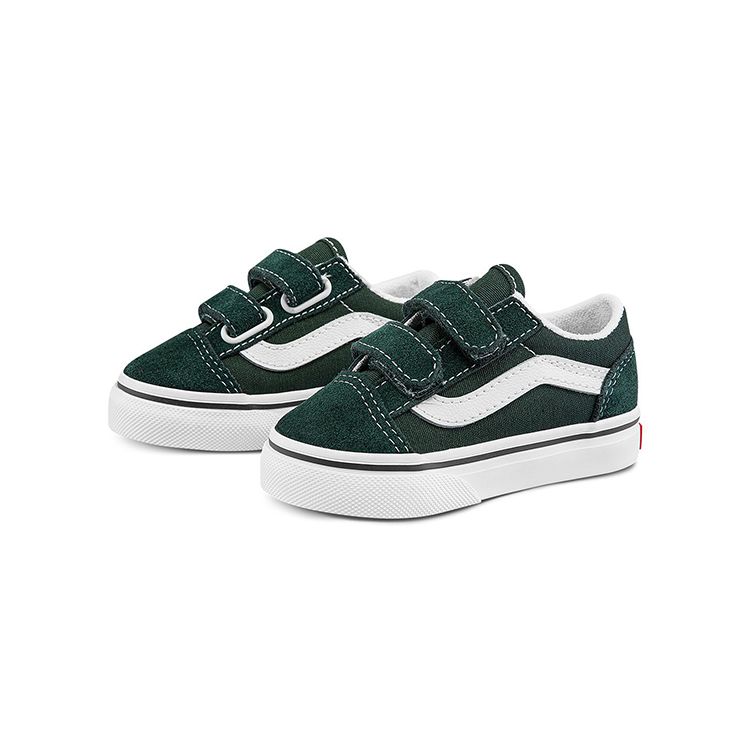 Vans Old Skool V Low Top Skate Shoes Baby Sneakers Dark-Green VN000D3YQSU