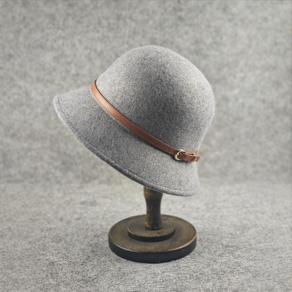 Autumn and Winter Wool Woolen Basin Hat Women's Warm and Versatile Fashion Top Hat Tide