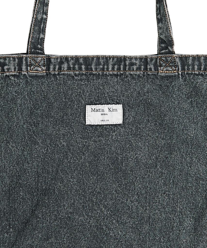 Matin Kim Matin Stitch Denim Ecobag In Black