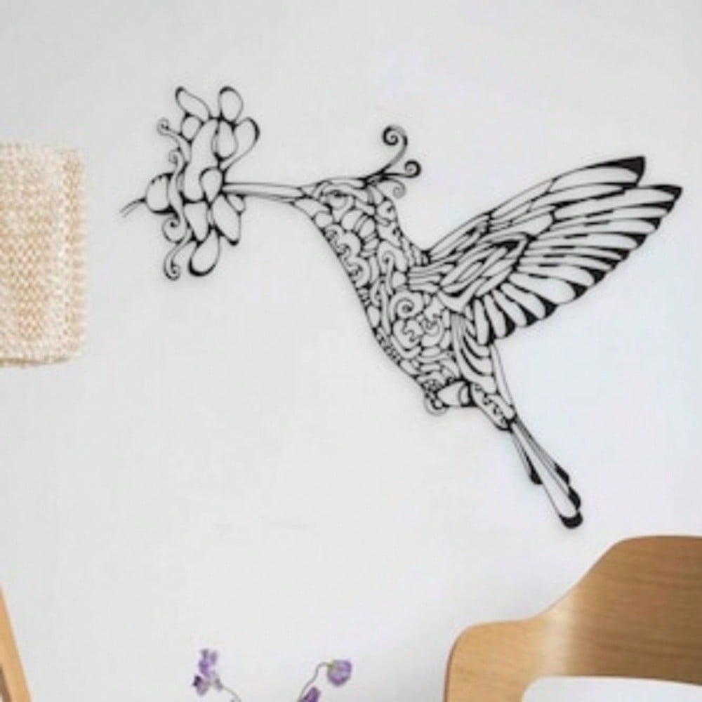 1Pc Hummingbird Metal Wall Art, Handmade Iron Sculpture for Indoor Outdoor Home Decor & Holiday Gift