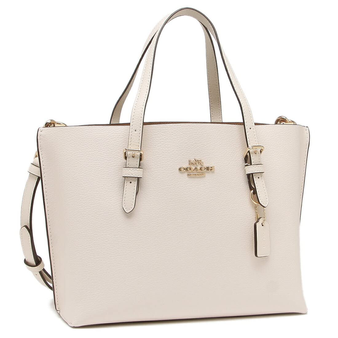 

[Coach] Bag (Tote Bag) FC4084 C4084 Chalk x Light Saddle Crossgrain Leather Molly Tote 25 Women s [Outlet Item] [Brand] [Parallel Import]