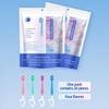 26Pcs 5 In 1 Mini Travel Toothbrushes Oral Care Soft Toothbrush with Freshening Bead with Floss&Toothpaste&Tongue Scraper