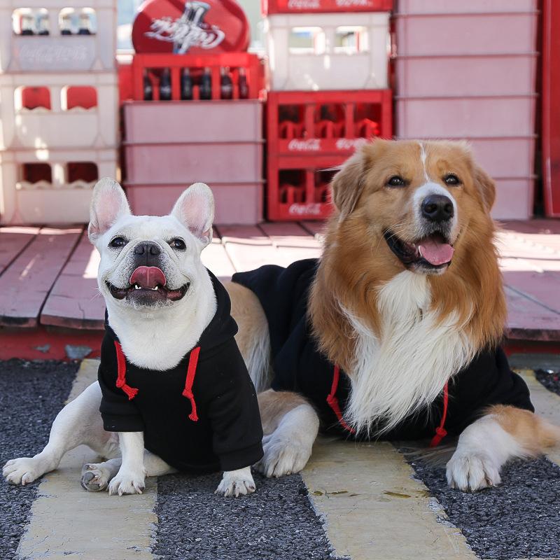 Autumn and Winter, Small and Large Dogs, Heart-shaped Checkered Dog Clothes, Cat Sweatshirts, Teddy Cats, French Fighting Pets