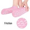 Silicone Gel Cotton Yarn Foot Whitening Socks with Adhesive Grip Strips