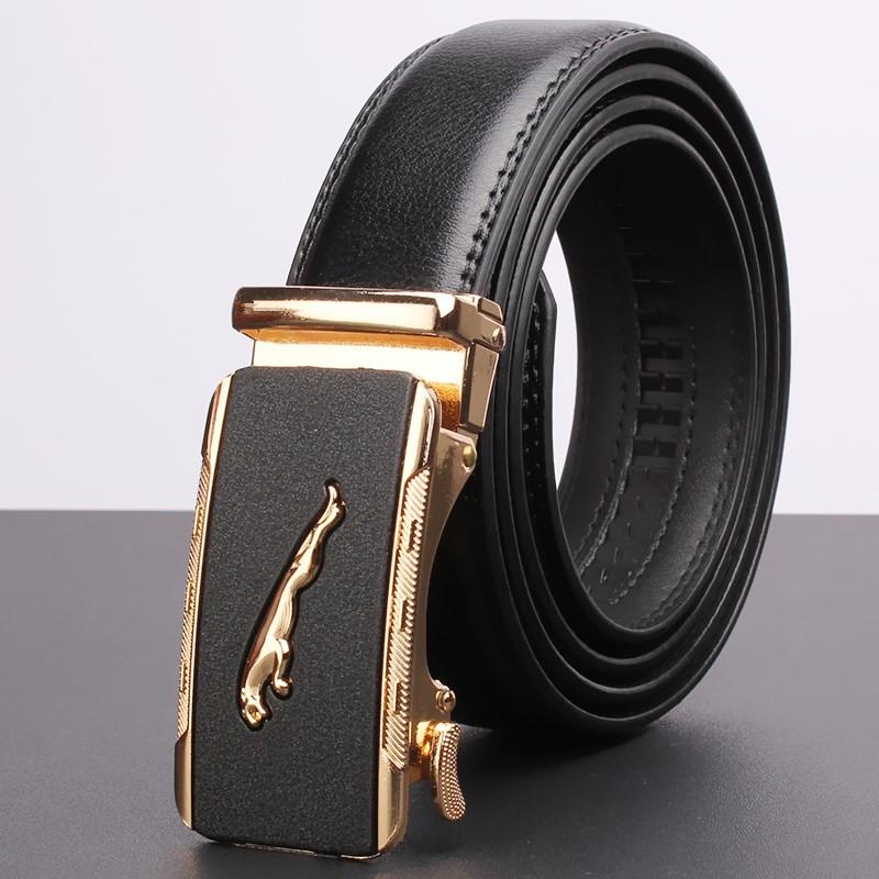 Men's High-End Genuine Leather Automatic Buckle Belt