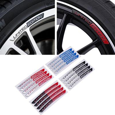 Aluminum LIMITED EDITION Car Wheel Hub Decoration Sticker For Sports Modification Accessories