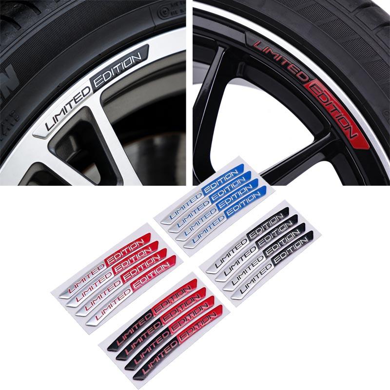 Aluminum LIMITED EDITION Car Wheel Hub Decoration Sticker For Sports Modification Accessories