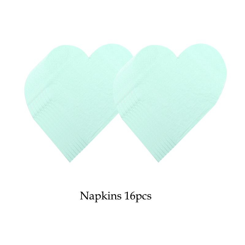 Mint Green Gold Disposable Tableware Party Napkins Paper Plates Straw Cup Kids Birthday Party Supplies Favor Wedding Decoration