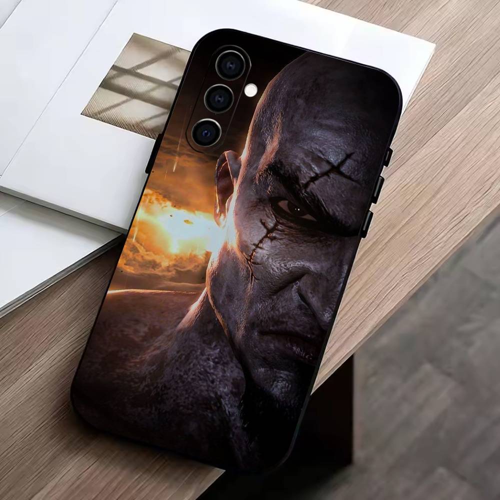 Game God of W-War Kratos  Phone Case Black Silicone Soft For Samsung Galaxy A73,A72,A71,A70,A53,A52,A51