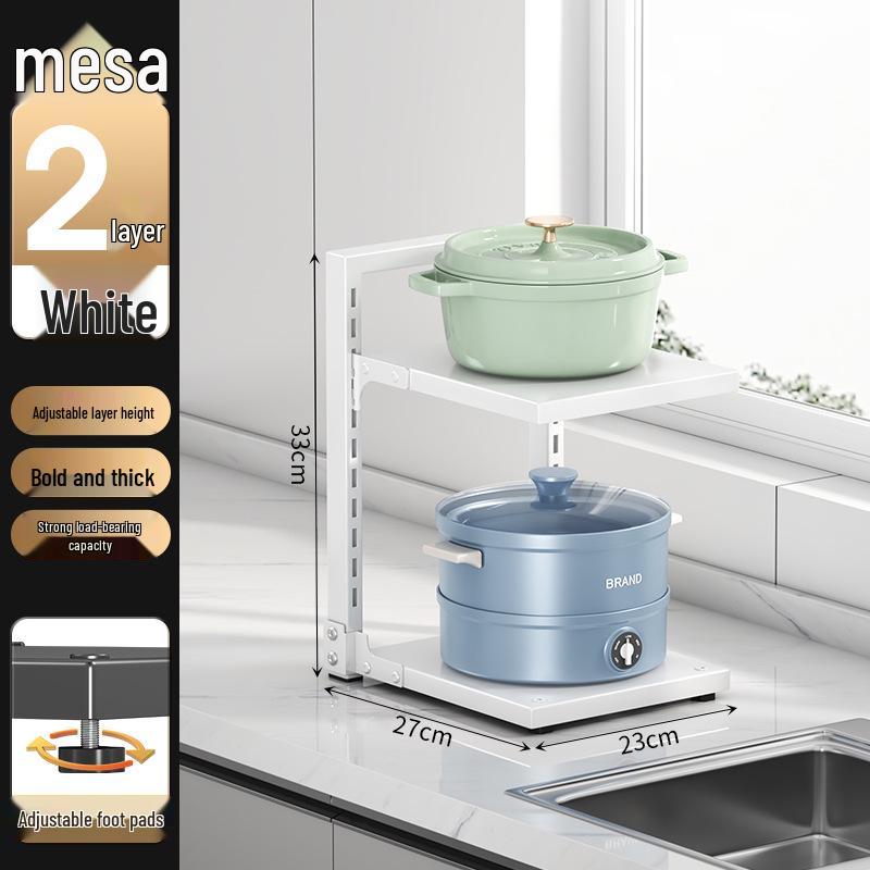 Multi-Layer Kitchen Pot Rack: Floor-Standing, Under-Sink Cookware & Storage Solution