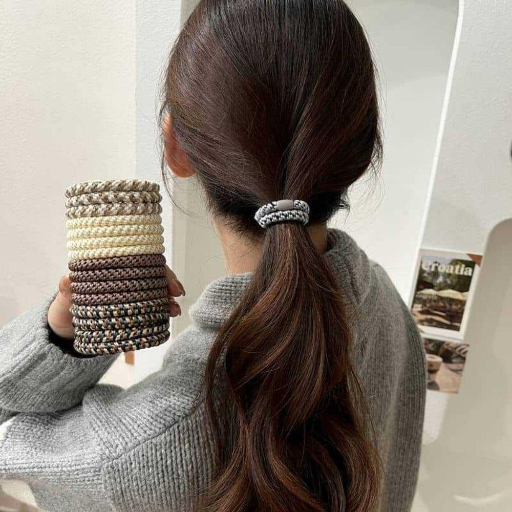 8pcs/Set Hair Tie Basic Hair Rope Set Cute Hair Ring Colorful Hair Scrunchies Rubber Band  Girl