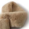 Damen Kleiner Perforierter Kaninchenfellschal Weich Flauschig Warm Nackenwärmer Modeaccessoire für Kaltes Wetter Tierhaarschals