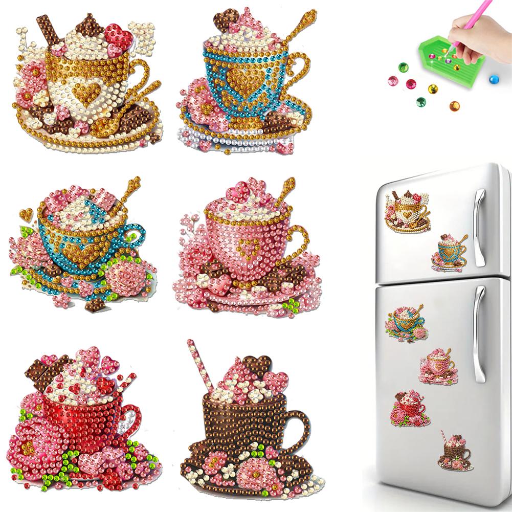 6 шт. Акриловый Рождественский Хрустальный Шар Алмазное Искусство Магнит на Холодильник Алмазная Живопись Магнит на Холодильник для Поделок Подарок на Вечеринку