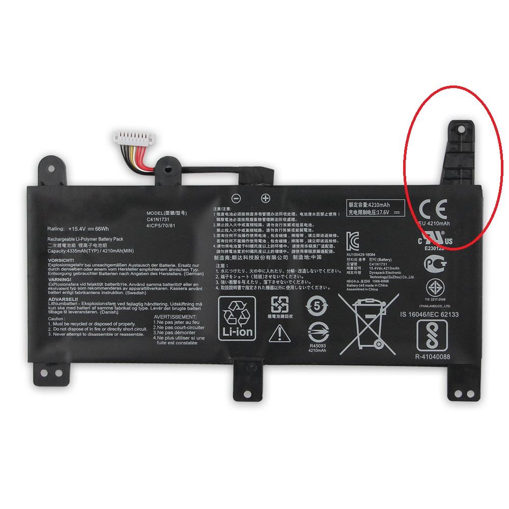 NEW Replacement Battery For ASUS ROG LG531G GMG712L G731GU LG532L  GL504 GL504G GL504GM GL504GW G731GU G731GV C41N1731 Laptop Battery 4210mAh