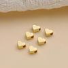 Copper-Plated 18K DIY Heart Spacer Beads for Jewelry Making: Smooth Pearl Beads for Bracelet & Necklace.