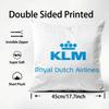 Netherlands Klm Dutch Airlines Cushion Cover Plush Fabric Soft Double-Sided Printed Sofa Warm Winter Home Child Gift Pillow Case