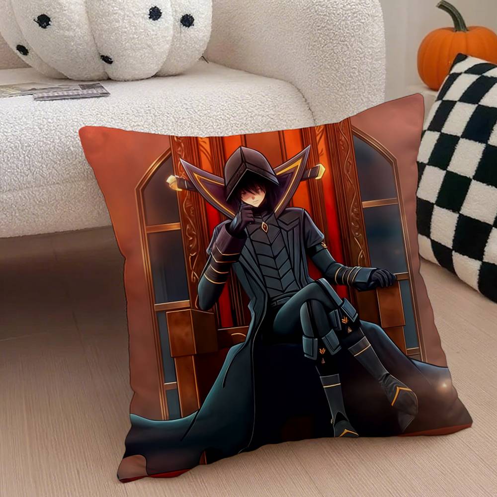 The Eminence In Shadow Anime Pillow Case Anti-dustmite Pillowcase Invisible Zipper Silky Short Plush Sofa Cushion Cover