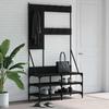 Clothing Rack with Shoe Shelf Black 100 X 40 X 184 Cm