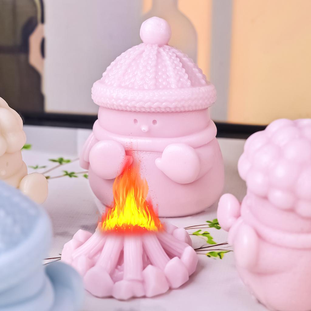 Snowman Silicone Mould Christmas Candle Molds Epoxy Resin Molds Baking Molds Craft Supplies for Home Decorations