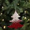 1PC luxurious velvet Christmas decoration easy to hang Christmas decoration exquisite and cute snowflake deer pendant