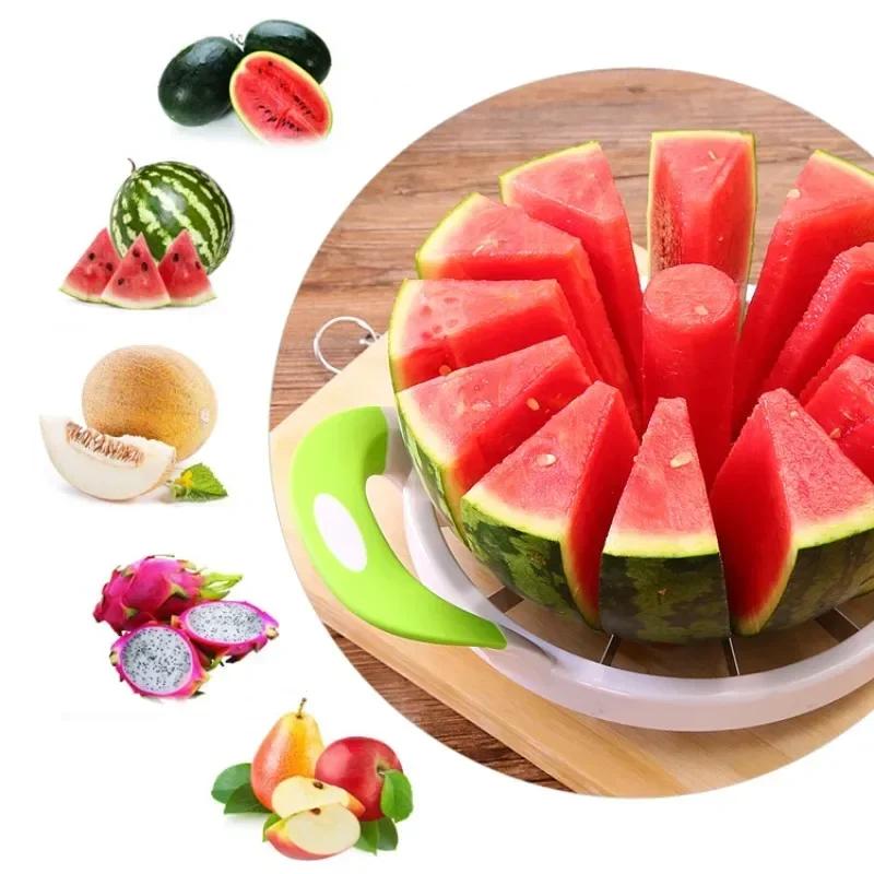 Watermelon Slicer Cutter Stainless Steel Fruit Apple Divider Peeler Apple Corer Slicer Cabbage Cutting Tools Kitchen Accessories