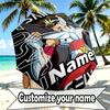 Custom Name Personalized Saint Seiya Print Umbrella, Auto Open Close, 8‑Rib Sturdy Frame, Commute Camping Hiking Use, Birthday Gift