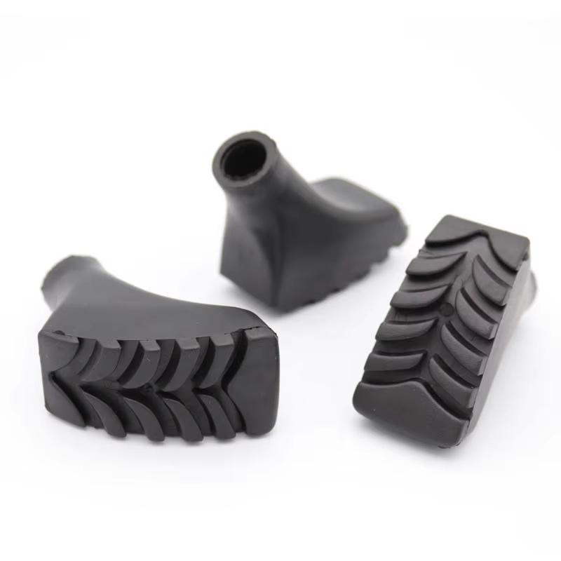 10Pcs Walking Trekking Pole Tip Protectors Anti-skid Rubber Buffer Pads Durable Replacement Parts for Cross-country Hiking Camping