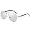 NEW Fashion Aviation Metail Frame Quality Oversized Spring Leg Alloy Men Sunglasses Polarized Brand Design Pilot Male Sun Glasse
