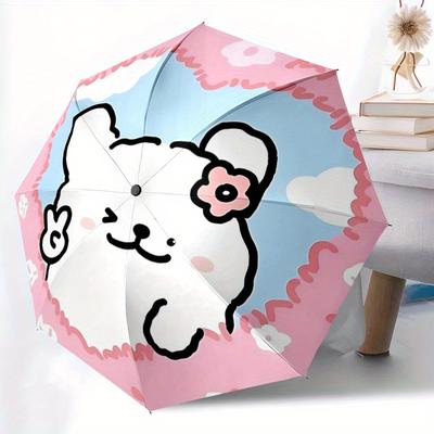 1pc Cute Animal PrintAutomatic Open/close, All-Season Portable Folding Umbrella for Friends, Travel, Everyday, Events  Yy250806129