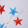 Glowing Plastic Patriotic Tree LED Light Illuminated LED Independence Day Tree Ornament For Tabletop Shelf and Garden