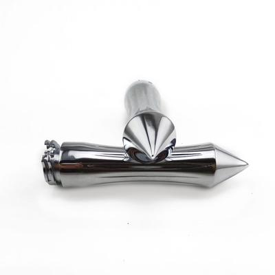 TASWK 2 X Aluminum 1" Handlebar Hand Grip for Harley Honda) Kawasaki Suzuki Yamaha Custom Bike (Silver)