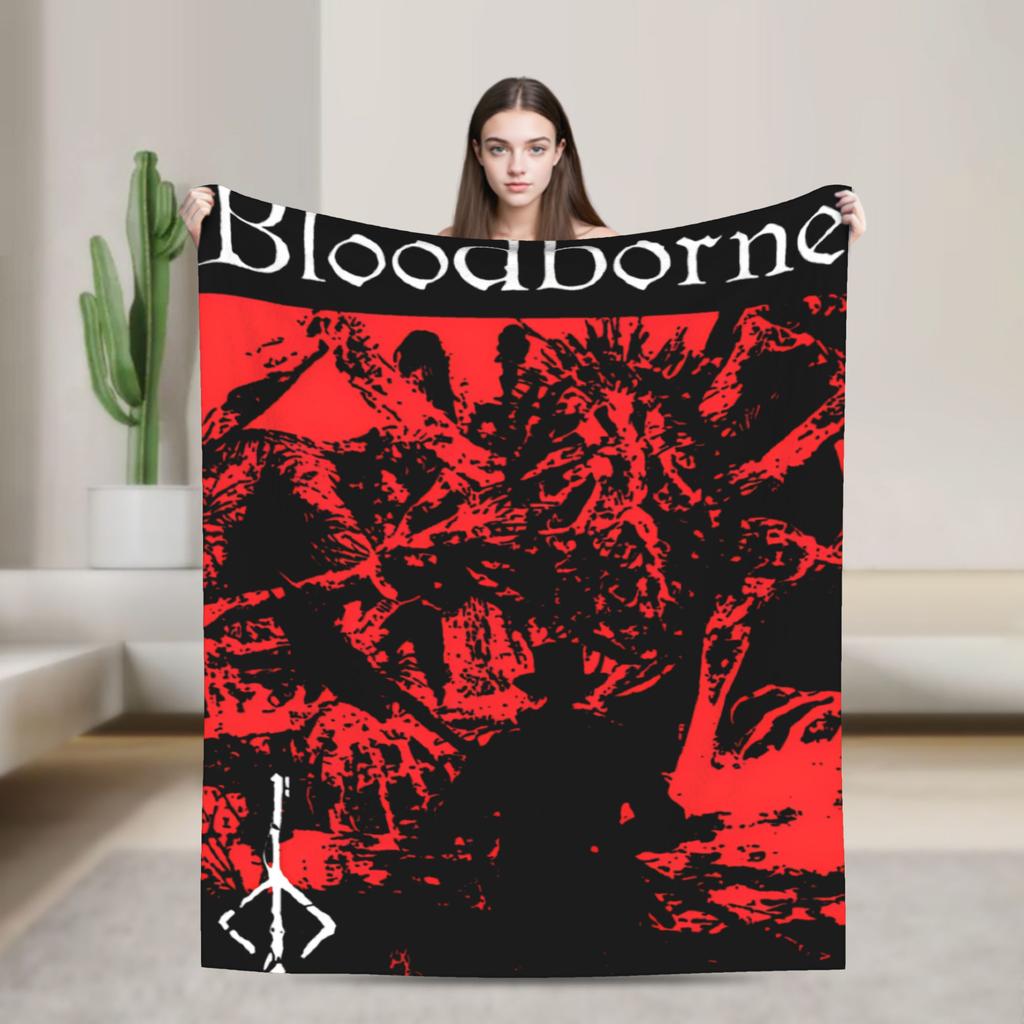 Bloodborne Dark Souls Decke Warm Weich Bedruckte Plüschdecke für Mädchen Jungen Sofa Stuhl Flanell Tagesdecke Bettbezug