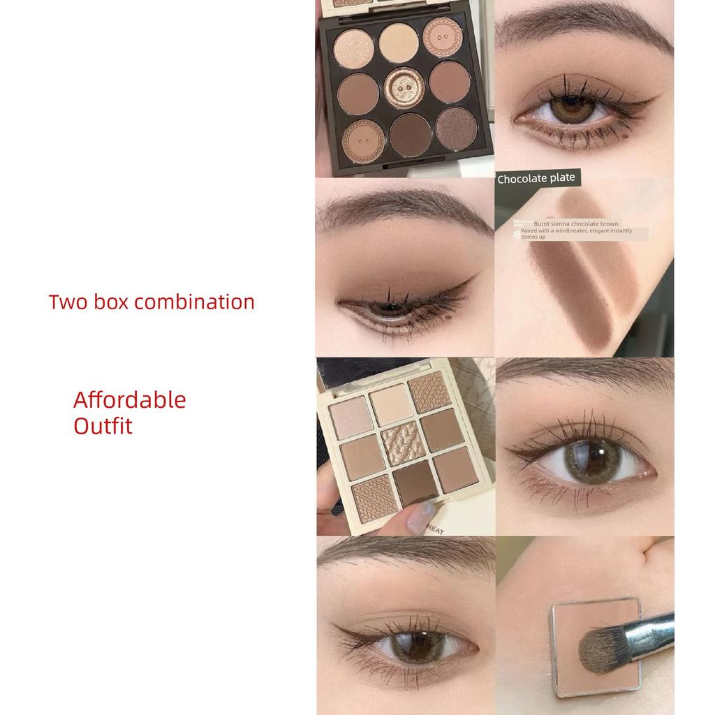 Earth Color Eye Shadow Plate Novice Low Saturation Matte Daily Makeup Lasting Not Easy Makeup Cheap 2024 New Arrival