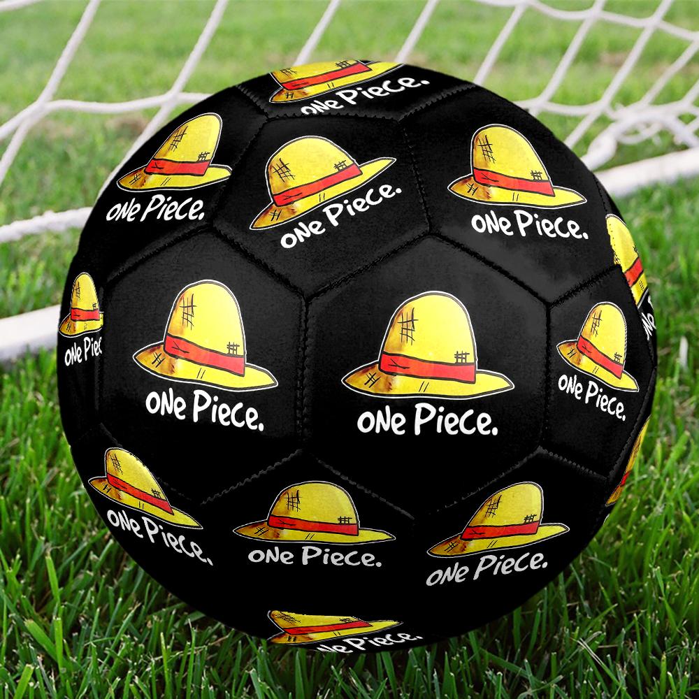 1pc One Piece Logo Football Soccer Ball Size 5 Indoor Soccer Ball Fashion Colorful Backyard Game -Great For Sports Fans Gift HE75