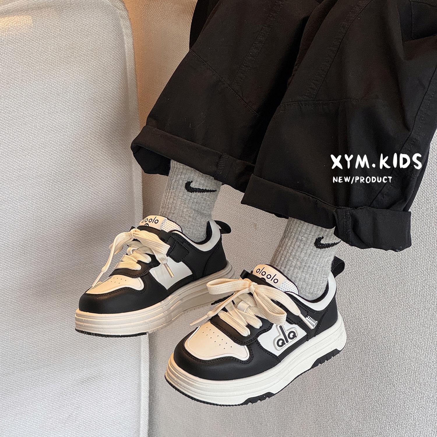 

Spring 2026 Kids Versatile Lightweight White Shoes 26-30, Minimum Batch of 5 Pairs чорний