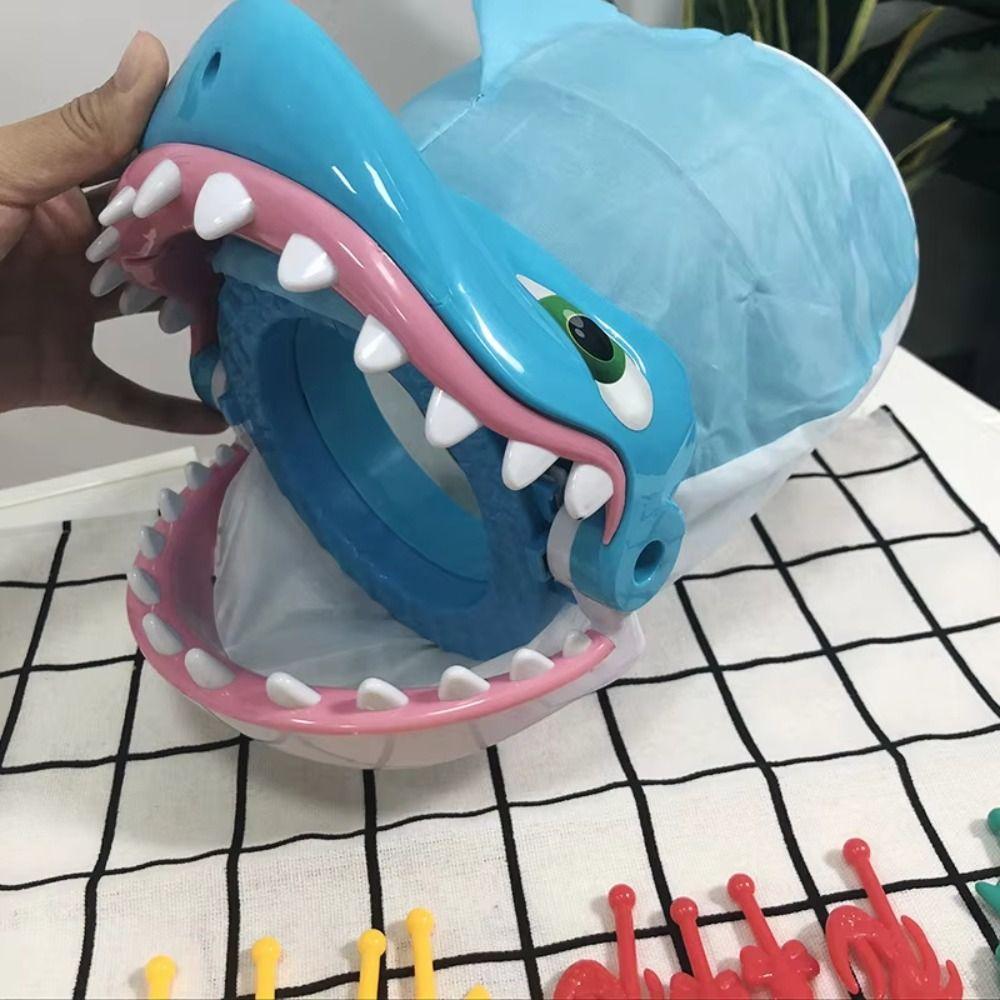 Early Education Sharks Trap Board Desktop Game Trickery Fishing Bite Shark Toy  Birthday Present