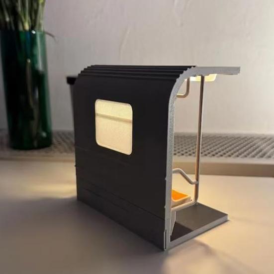 NYC Metro Train Lamp Decorative Underground Train Night Light Warm Glow Desktop Lamp for Kids Bedroom Ambient Lighting