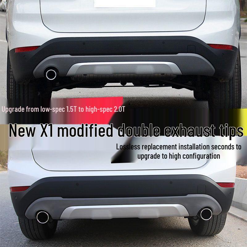 Exhaust Tailpipe Decoration for BMW X1 (2016-2019) 1.5T/2.0T Dual Exhaust Models