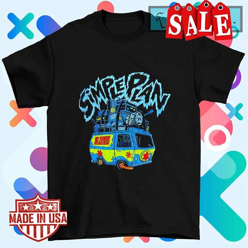 Simple plan us tour summer 2023 Black Cotton All Size Shirt