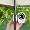1pc Hipacool Portable Clip Fan 360° Rotatable 100 Speed Wind 12V USB Rechargeable Electric Fan Low Noise Mini Fan Clamp Anywhere