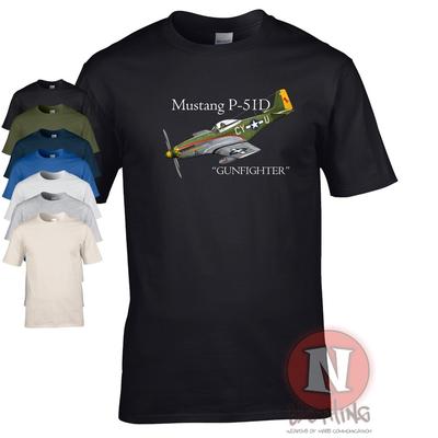 P-51 Mustang ''Gunfighter'' Tričko Stíhacie lietadlo USAF Druhá svetová vojna