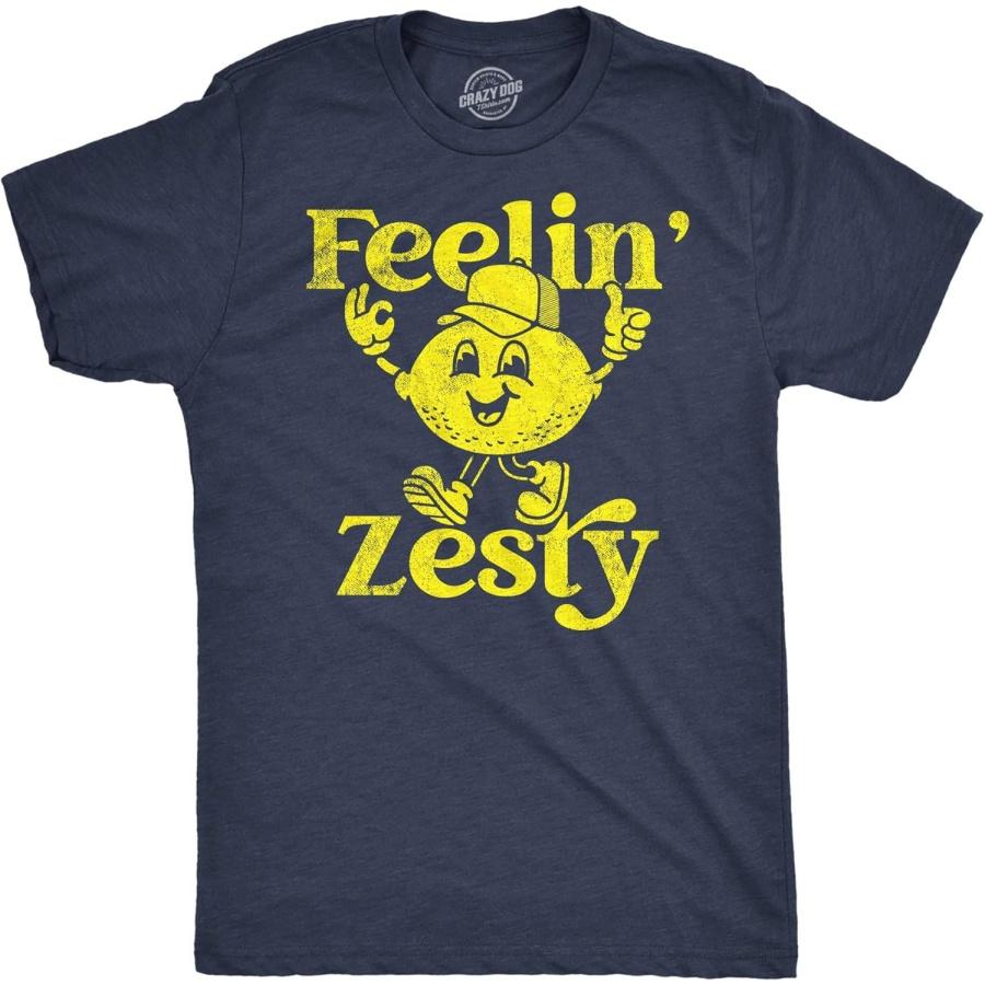 

Mens Feelin Zesty Funny T Shirt Sarcastic Lemon Graphic Novelty Tee for Men XXXXXL різнокольоровий
